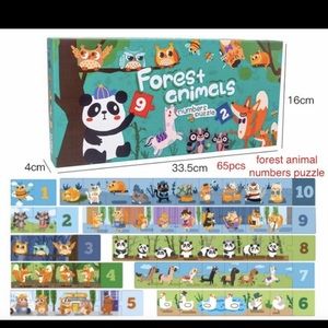 Forest Animals Numbers Puzzles  Kids Educational